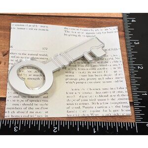 MICHAELS Heart Shaped Key Mirrored Finish Lapel Pin New In Packaging VALENTINE